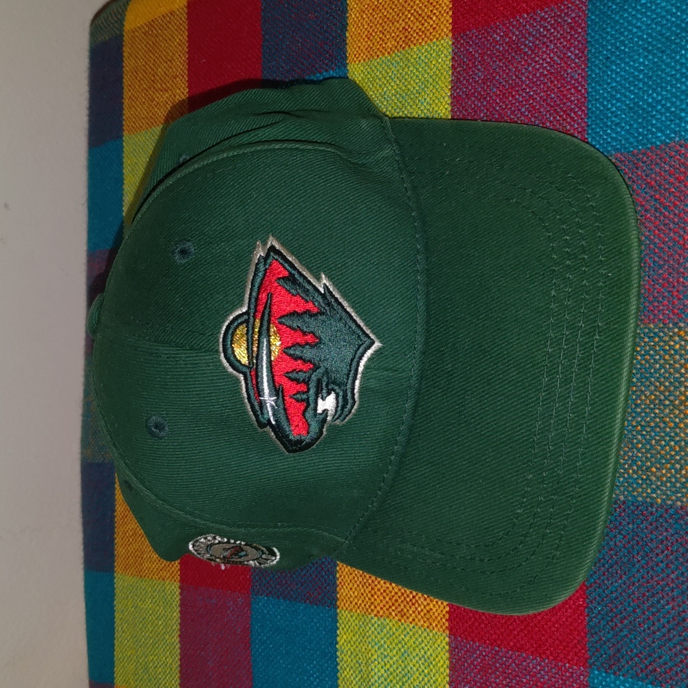 NHL Minnesota Wild Embroidered Strap-on Hat Cap Child-Youth